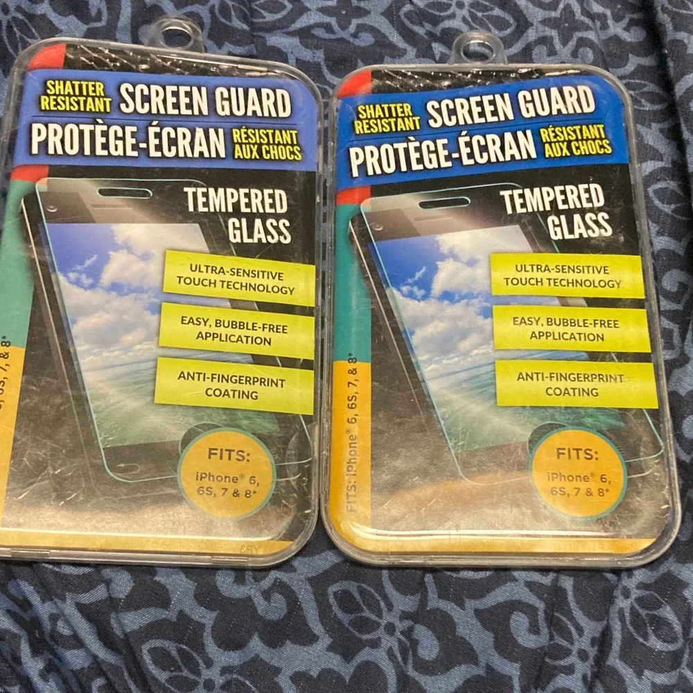 Tempered Glass Screen Protector for iPhone - 6, 6.5, 7 & 8. - Set of 2